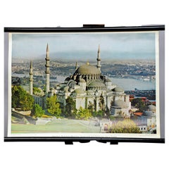 Istanbul Mosque University the Golden Horn Turkey Vintage Rollable Wall Chart