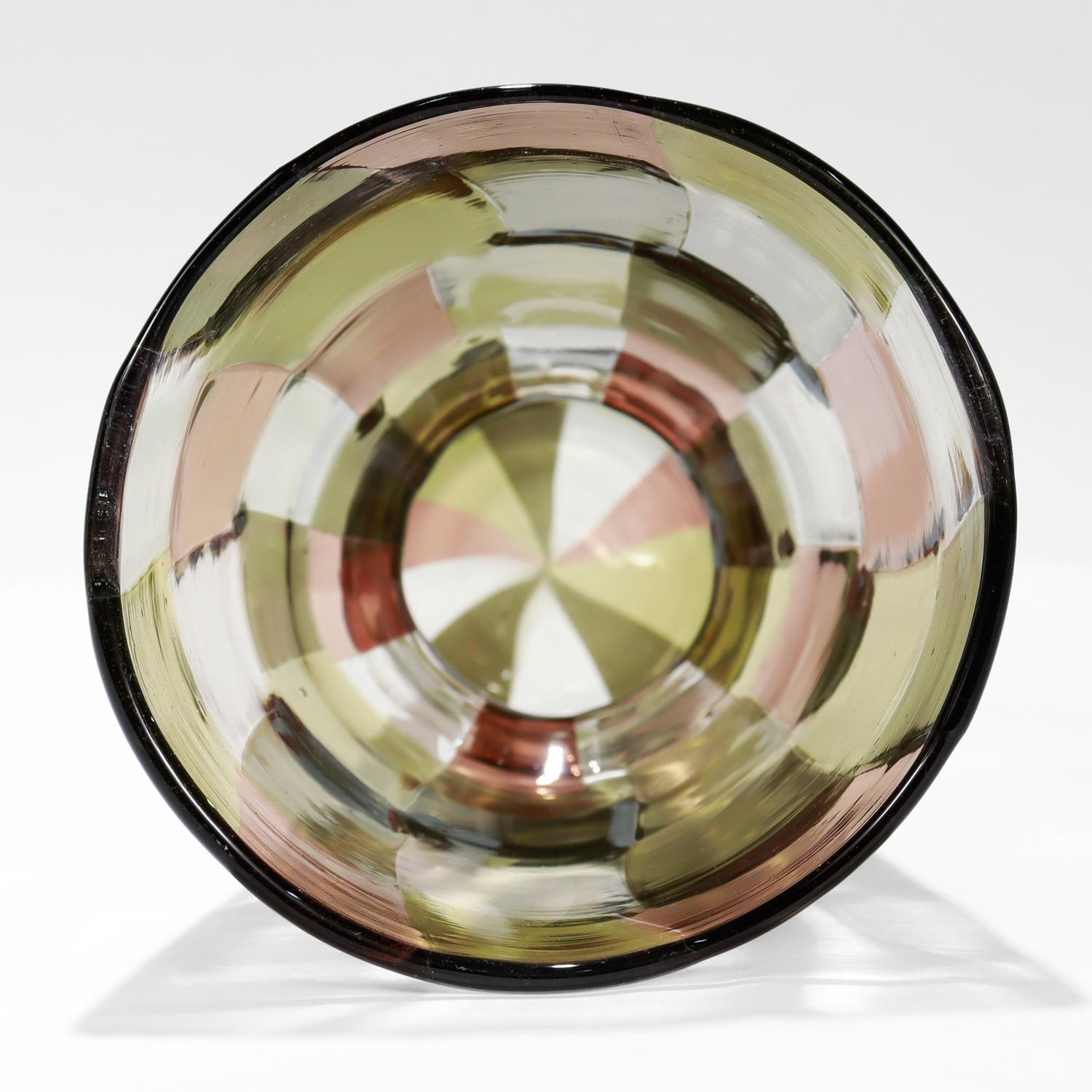 Vaso in vetro artistico Istanbul Pezzato Murano n. 4402 di Fulvio Bianconi per Venini in vendita 3