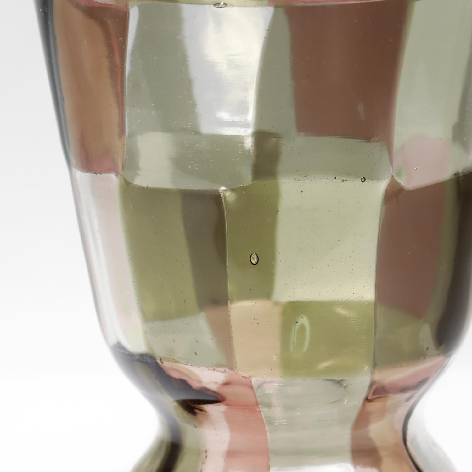 Vaso in vetro artistico Istanbul Pezzato Murano n. 4402 di Fulvio Bianconi per Venini in vendita 9