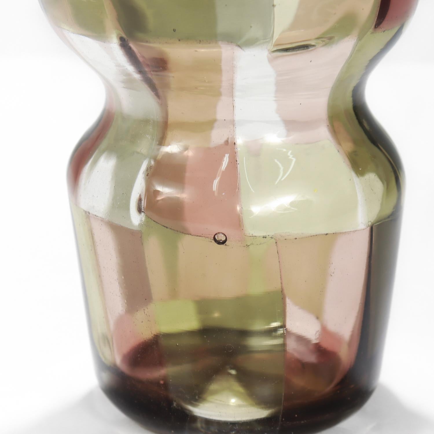 Vaso in vetro artistico Istanbul Pezzato Murano n. 4402 di Fulvio Bianconi per Venini in vendita 11