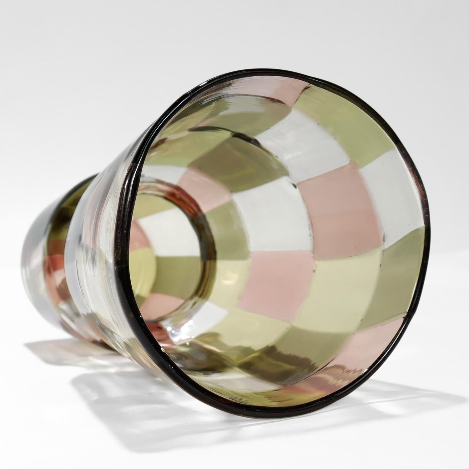 Vaso in vetro artistico Istanbul Pezzato Murano n. 4402 di Fulvio Bianconi per Venini in vendita 2