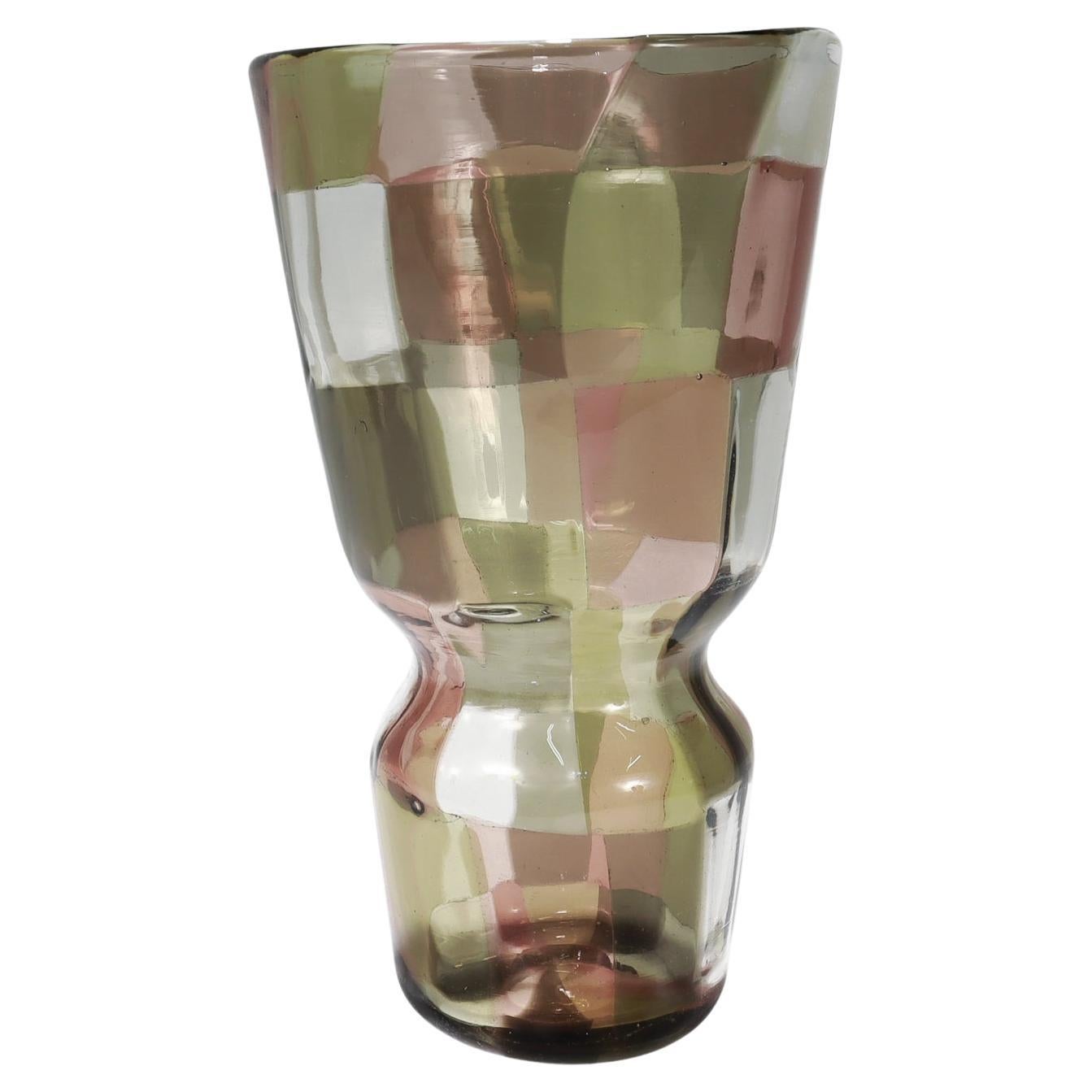 Vase en verre d'art de Murano Pezzato d'Istanbul n° 4402 de Fulvio Bianconi pour Venini