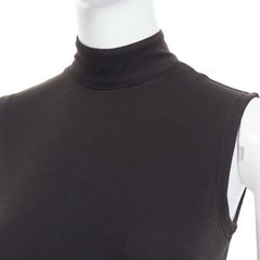 ISTANTE 1995 Gianni Versace black cotton hi neck bodysuit IT38 XS