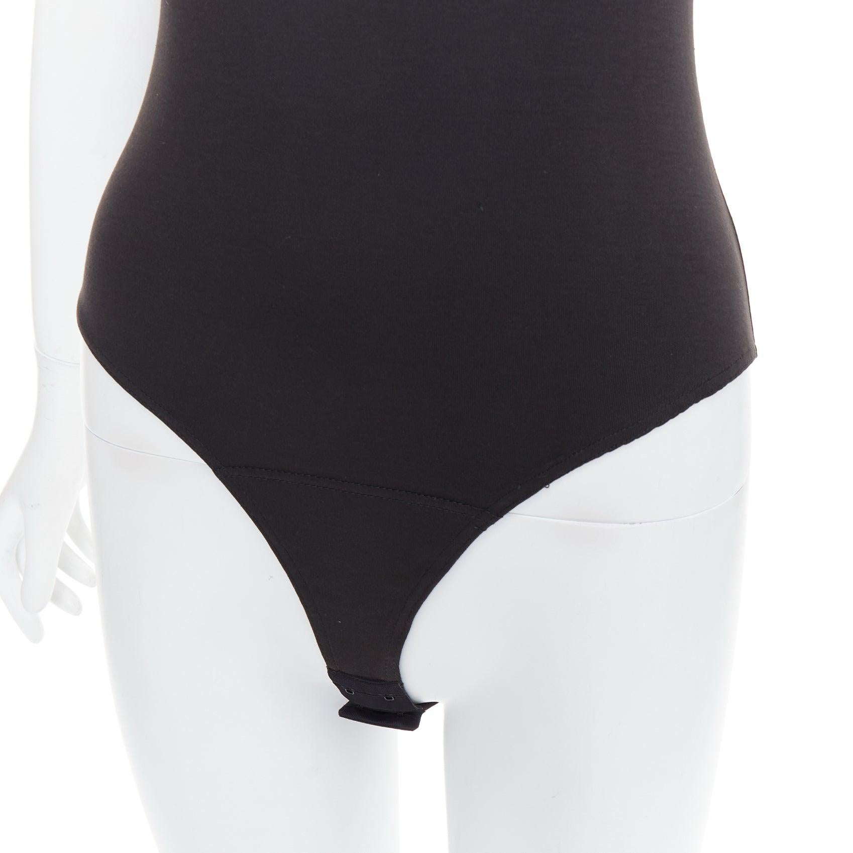 ISTANTE 1995 Gianni Versace black cotton hi neck bodysuit IT38 XS For Sale 3