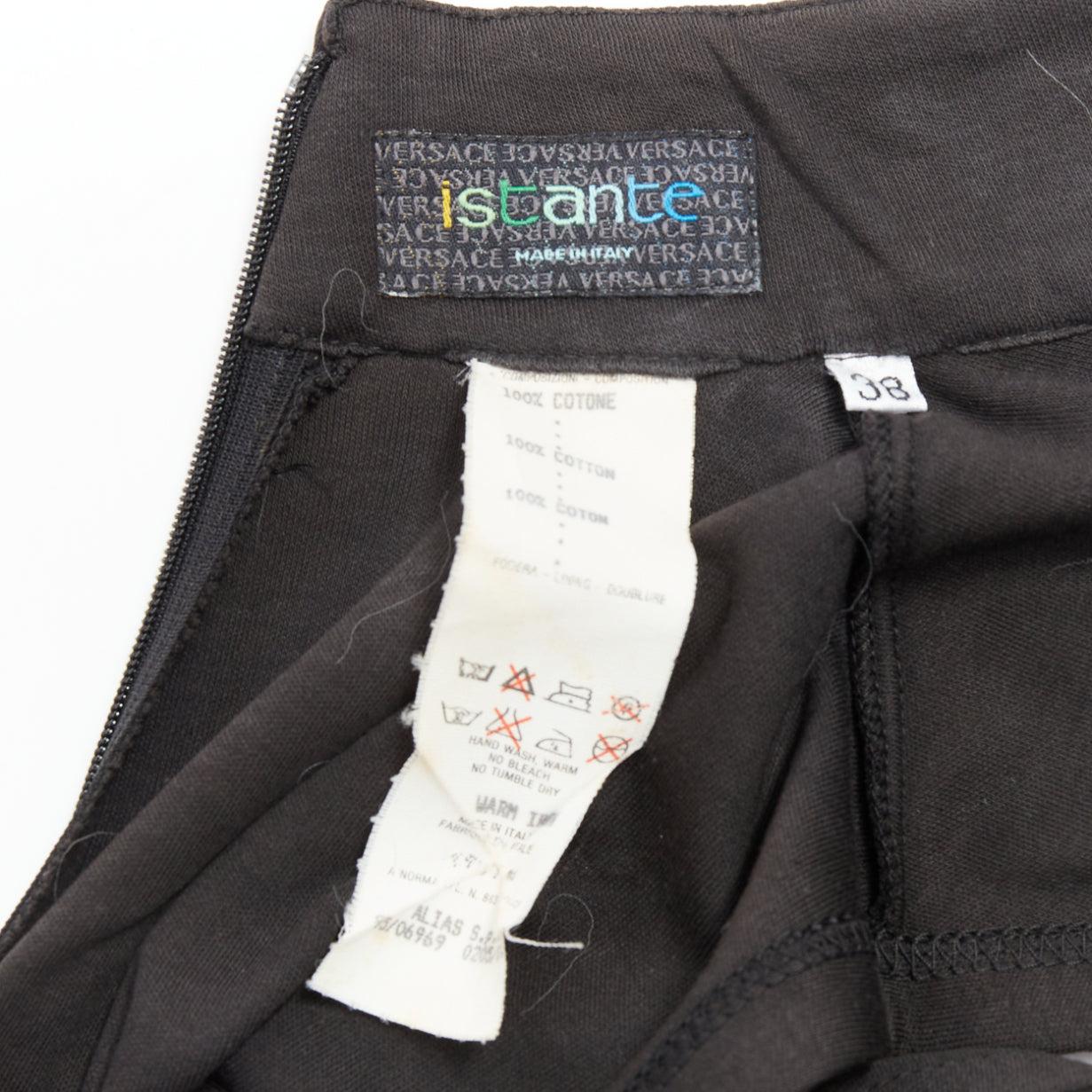 ISTANTE 1995 Gianni Versace black cotton hi neck bodysuit IT38 XS For Sale 4