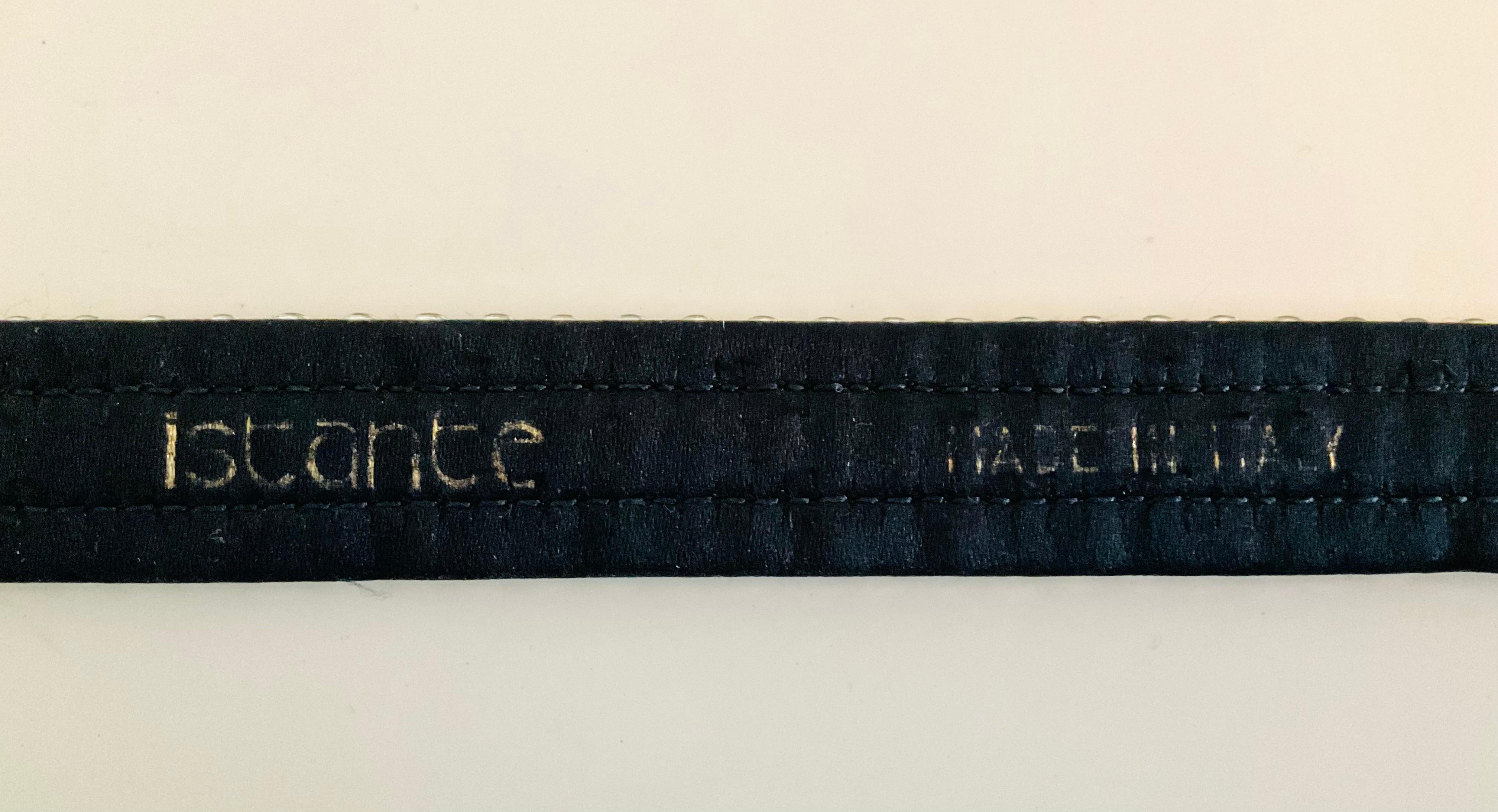 Istante by Versace 1990s Cintura nera con strass in vendita 5