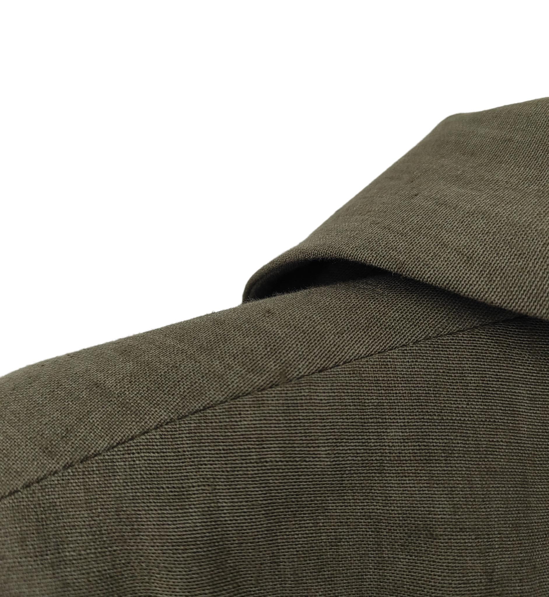 Istante by Gianni Versace green cropped linen blazer For Sale 2