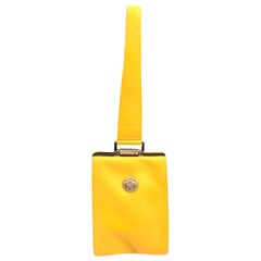 Vintage Istante by Gianni Versace yellow lambskin handbag