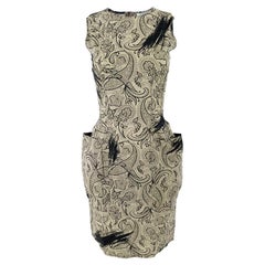 Istante by Versace 1980s Vintage Sleeveless Dress Paisley Cotton Dress