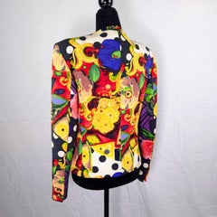Instantánea Gianni Versace chaqueta multicolor vintage años 90