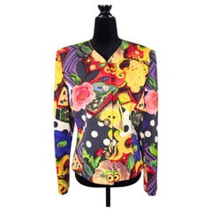 Instantánea Gianni Versace chaqueta multicolor vintage años 90