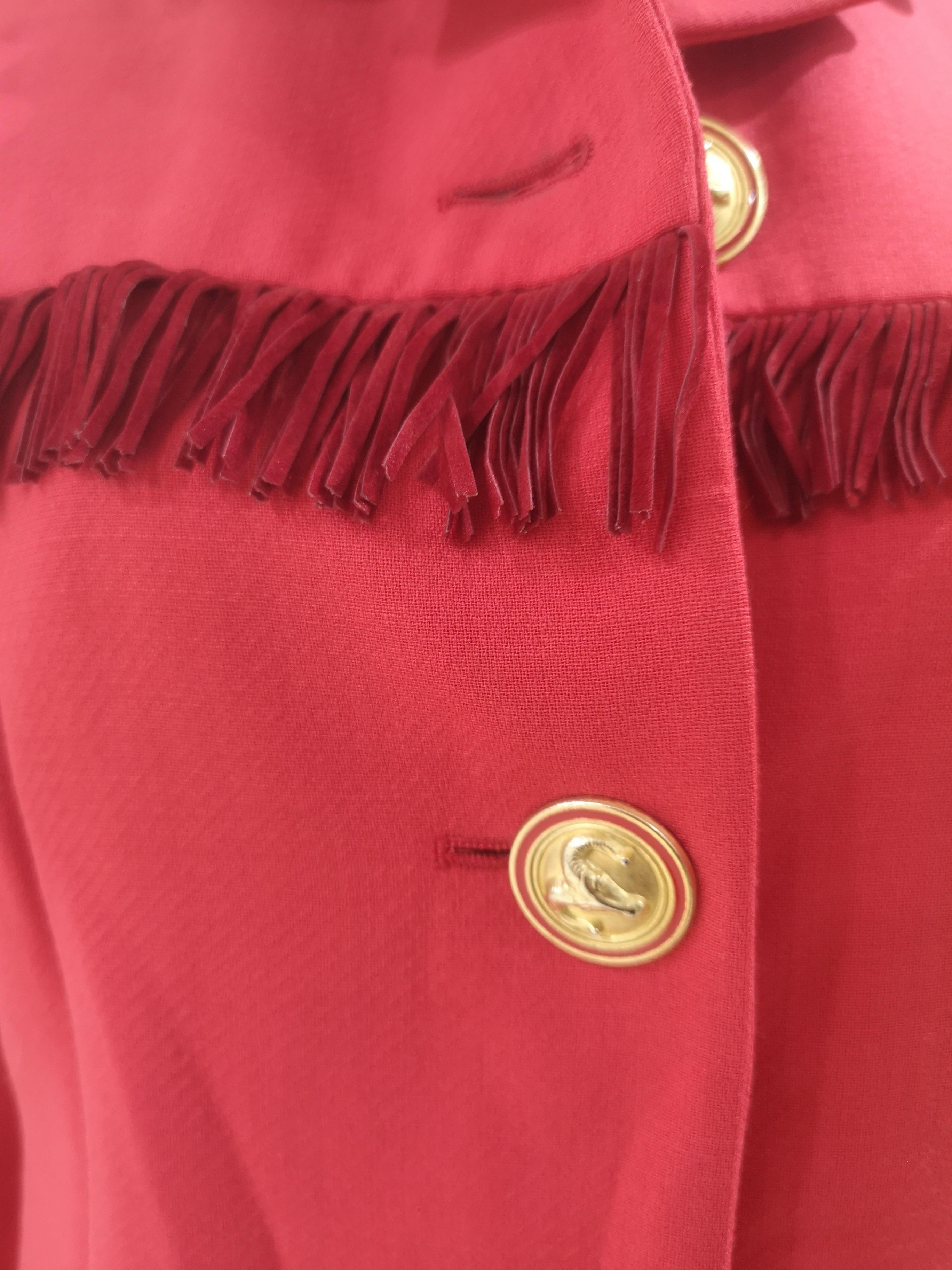 Istanti by Versace Aries red jacket 
totally made in italy in size 40
total lenght 73 cm
shoulder to hem 54 cm
