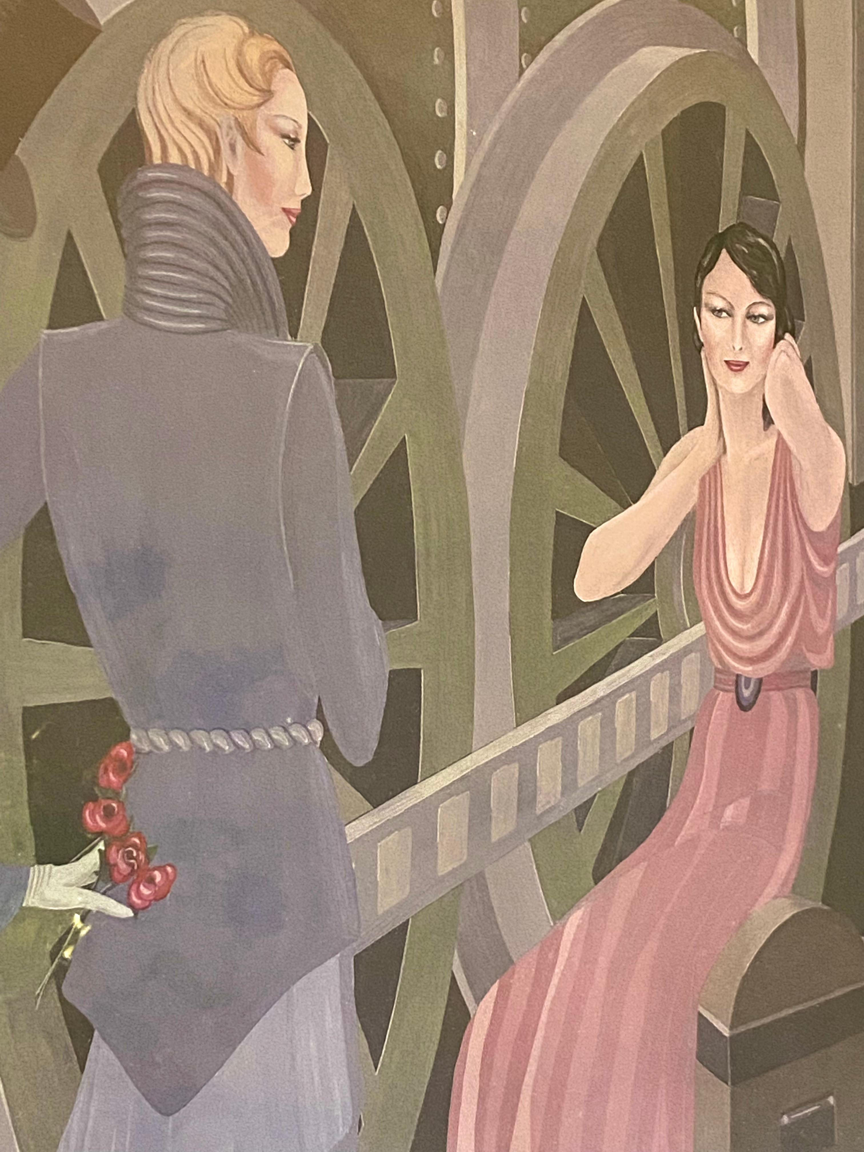 Istvan Bernath, 2er-Set Art-Déco-Lithographien, Icart Vendor Gallery, Los Angeles (amerikanisch) im Angebot