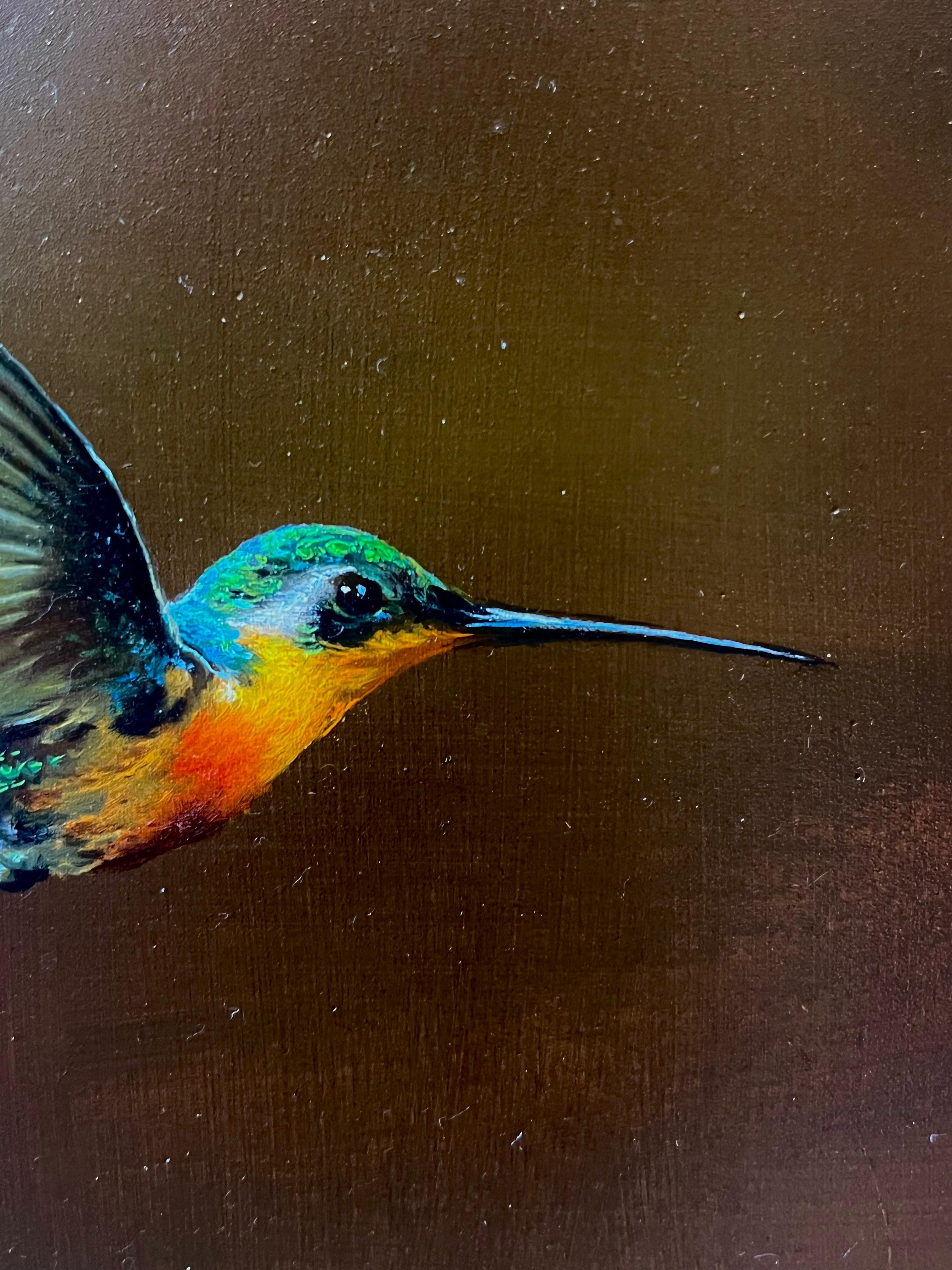 Colibrì - Animal Painting Marrone di Istvan Brinza