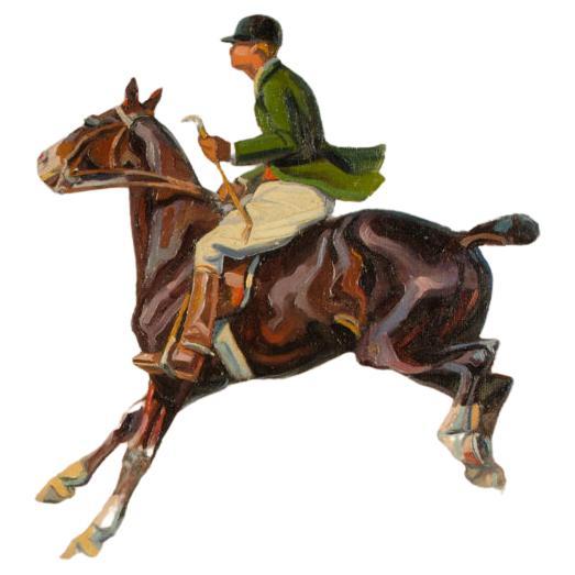 Istvn Csengery ( Budapest, geb. 1887 - gest. 1946) Gemälde „Horse Chase“.  im Angebot