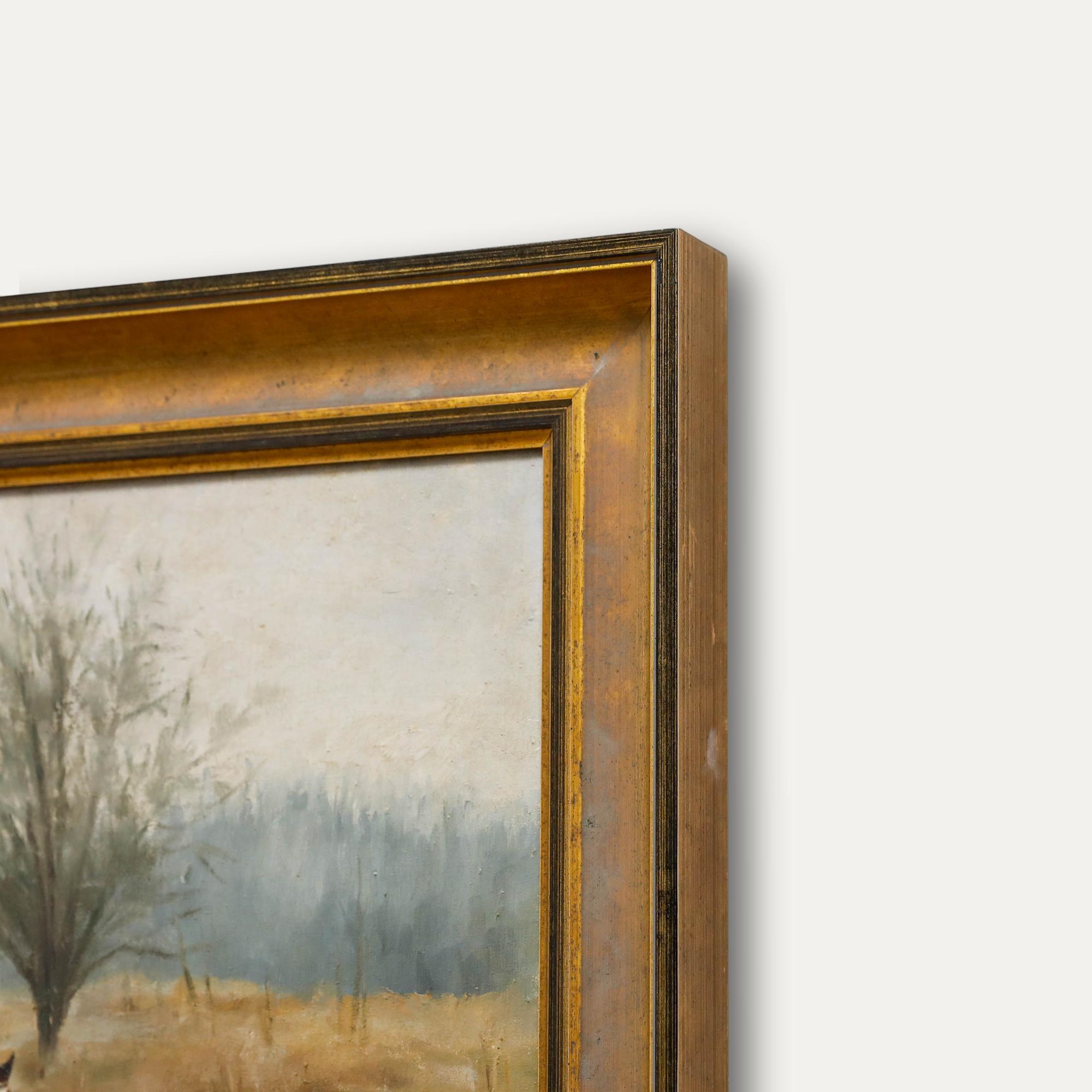Istvan Szobota (1911-1994) - Framed 20th Century Oil, Huntsmen on a Carriage For Sale 4