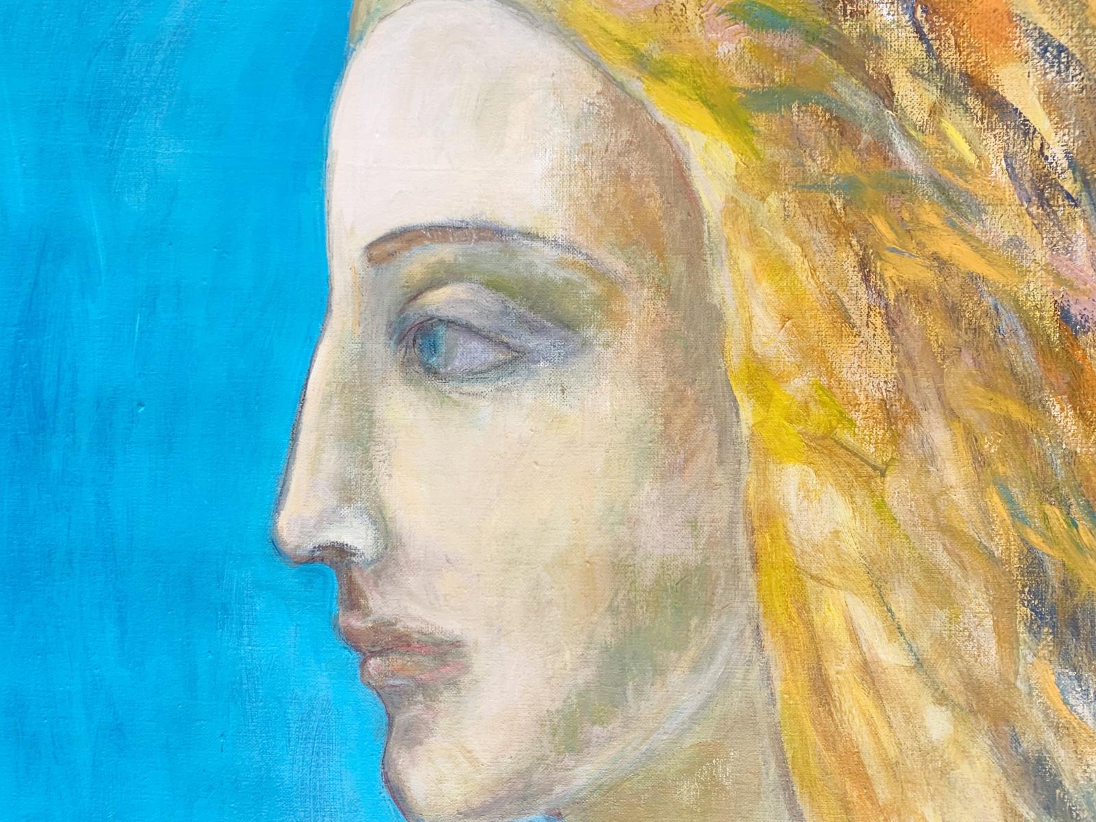 An Angel. Oil figurative painting, Landscape, Colorful, Vibrant, Portrait  - Other Art Style Painting by Iszchan Nazarian