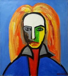Beethoven - XXI century, Oil figurative painting, Portrait, Vibrant colors