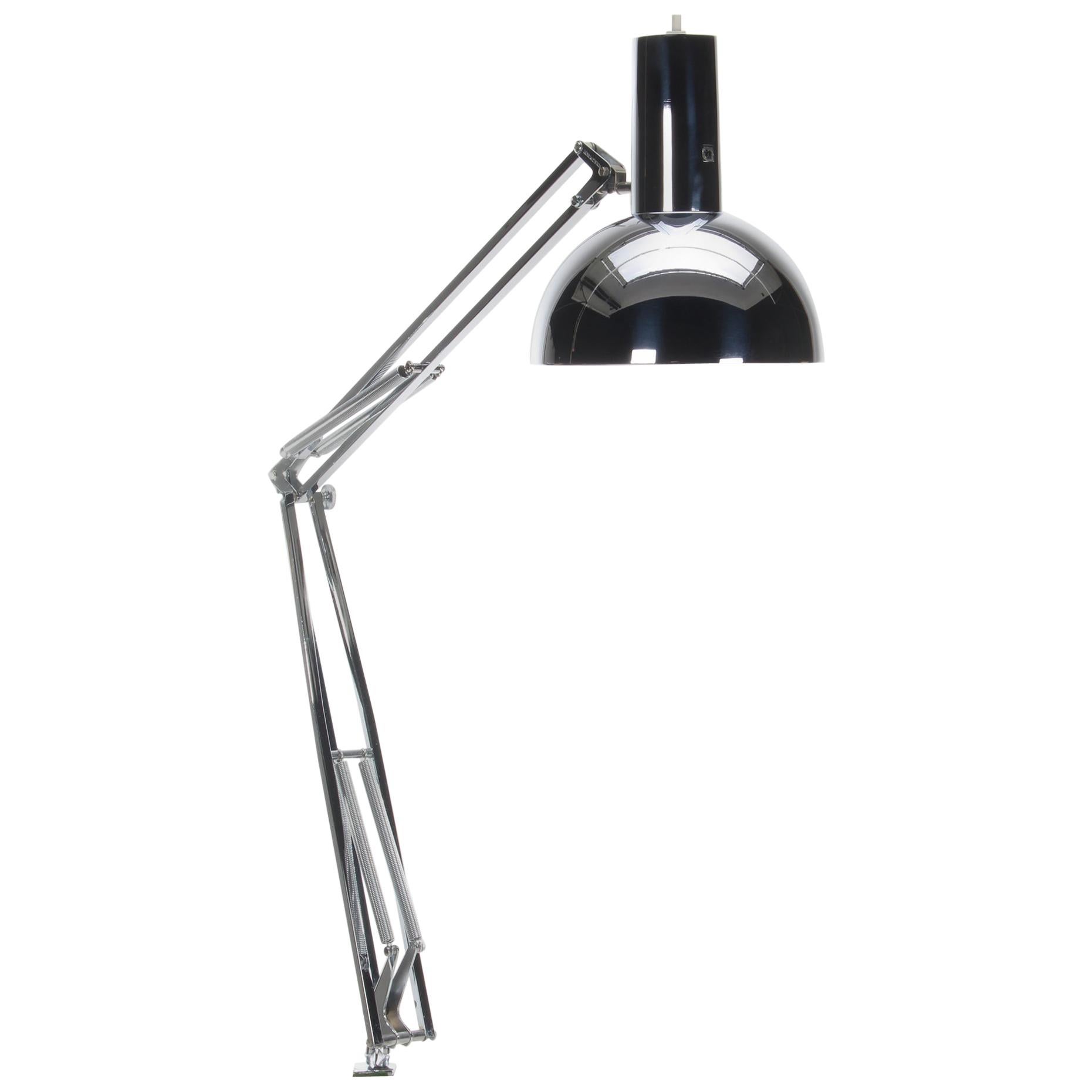 IT Desk Light by Louis Poulsen Designteam, 1972, Large Chrome Architects Lamp
