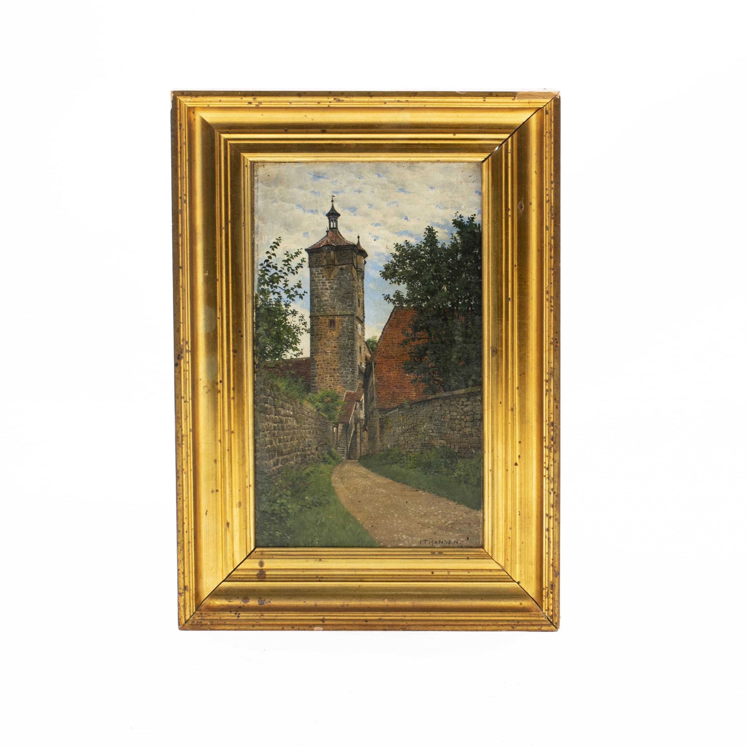 T. Hansen (1848 - 1912).
Stadtmauer mit Turm, vermutlich 