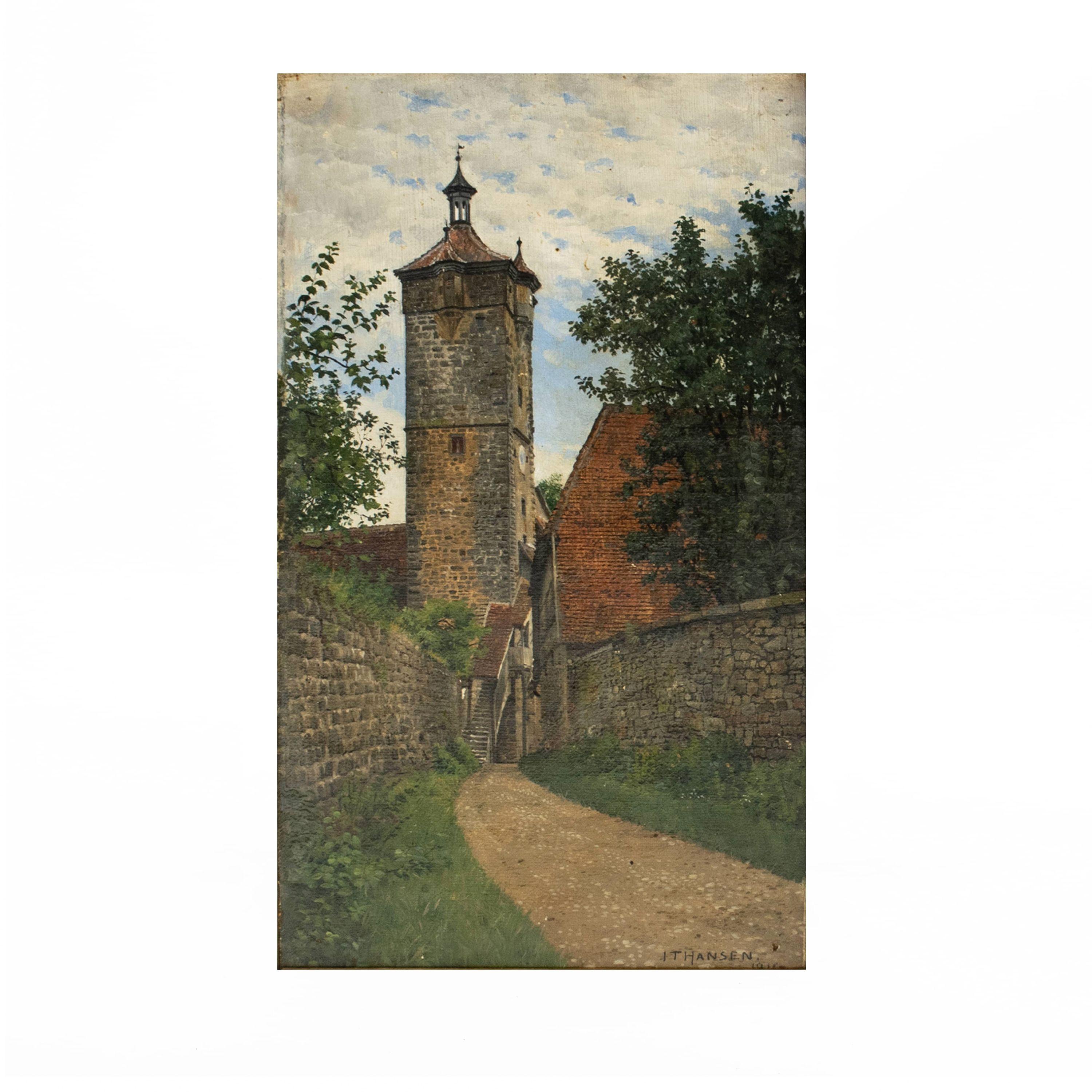 I.T. Hansen, „Rothenburg Ob Der Tauber“, signiert (Sonstiges) im Angebot