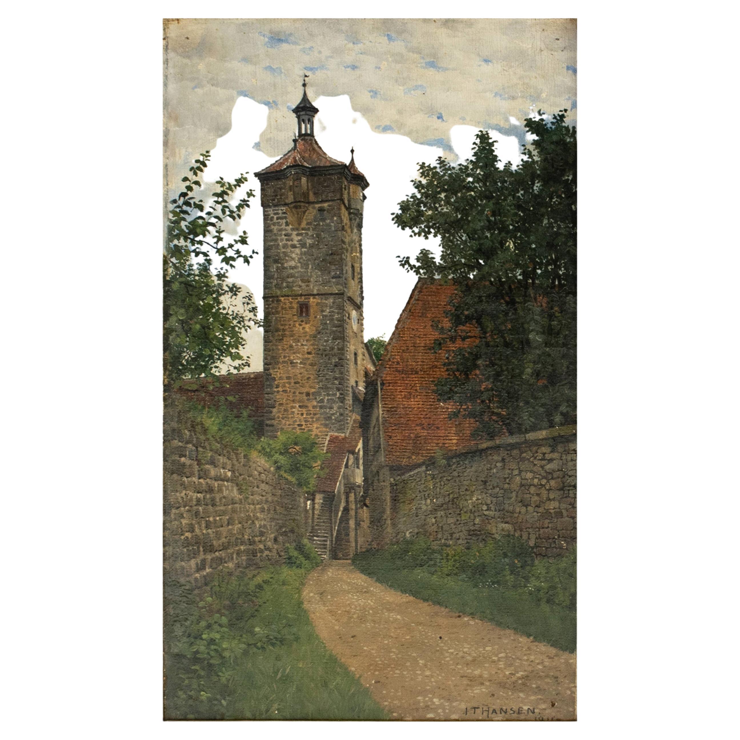 I.T. Hansen, "Rothenburg Ob Der Tauber", Signed For Sale
