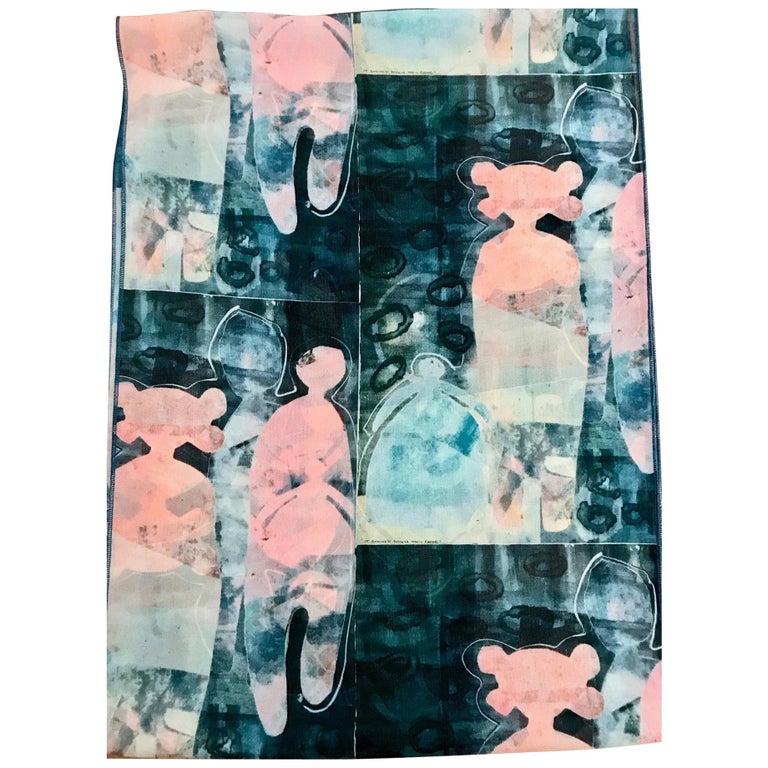 It Snowed When They Came scarf design by Melanie Yazzie chiffon contemporary  For Sale