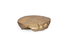 Itá Coffee Table with Gold Finish Design