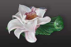 Flor Rosa Cristal de Murano