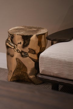 Tavolino Ita in ottone dorato di Myface