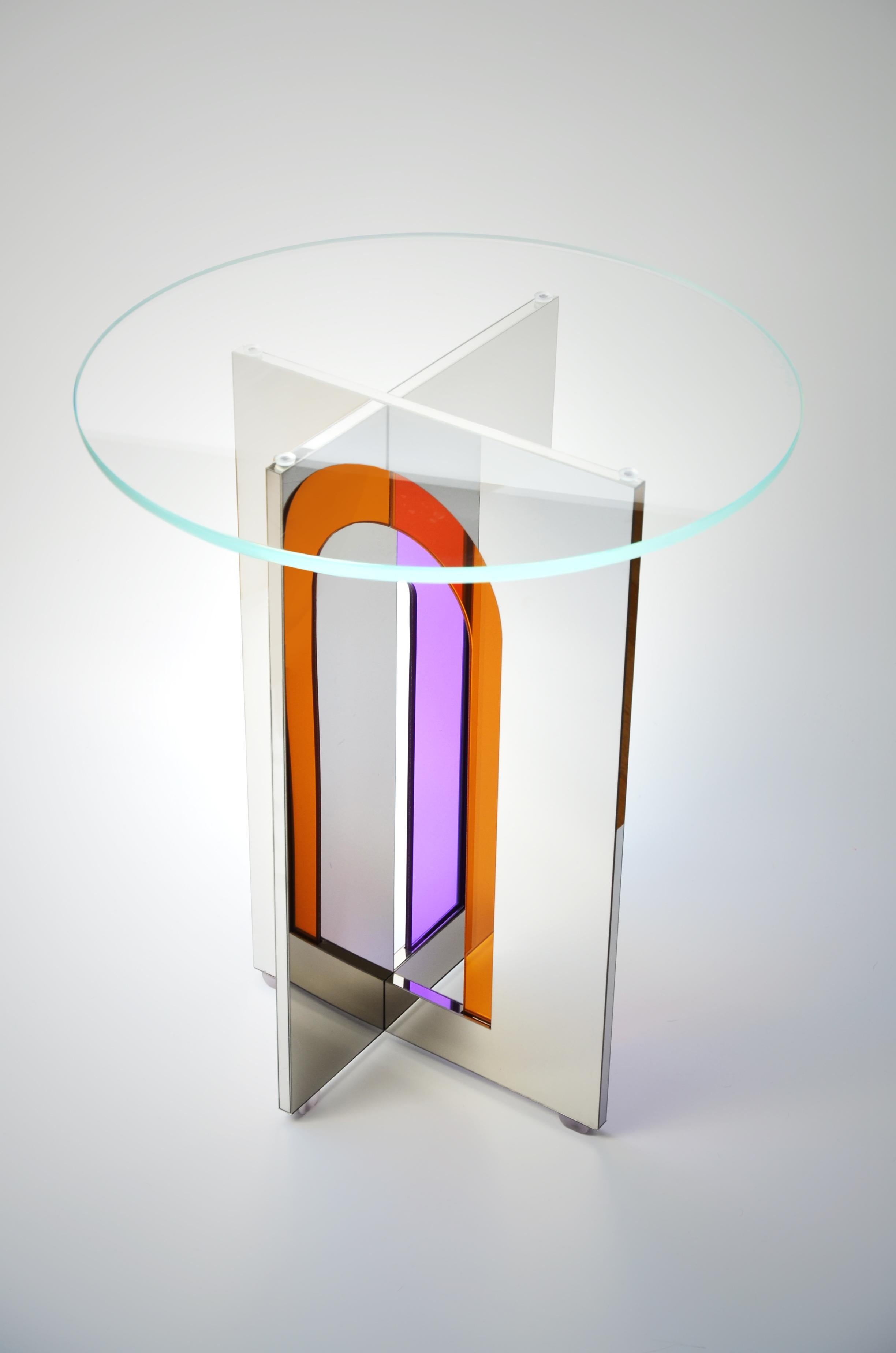 Stainless Steel Itaca 45 Side Table by Atlas Project For Sale