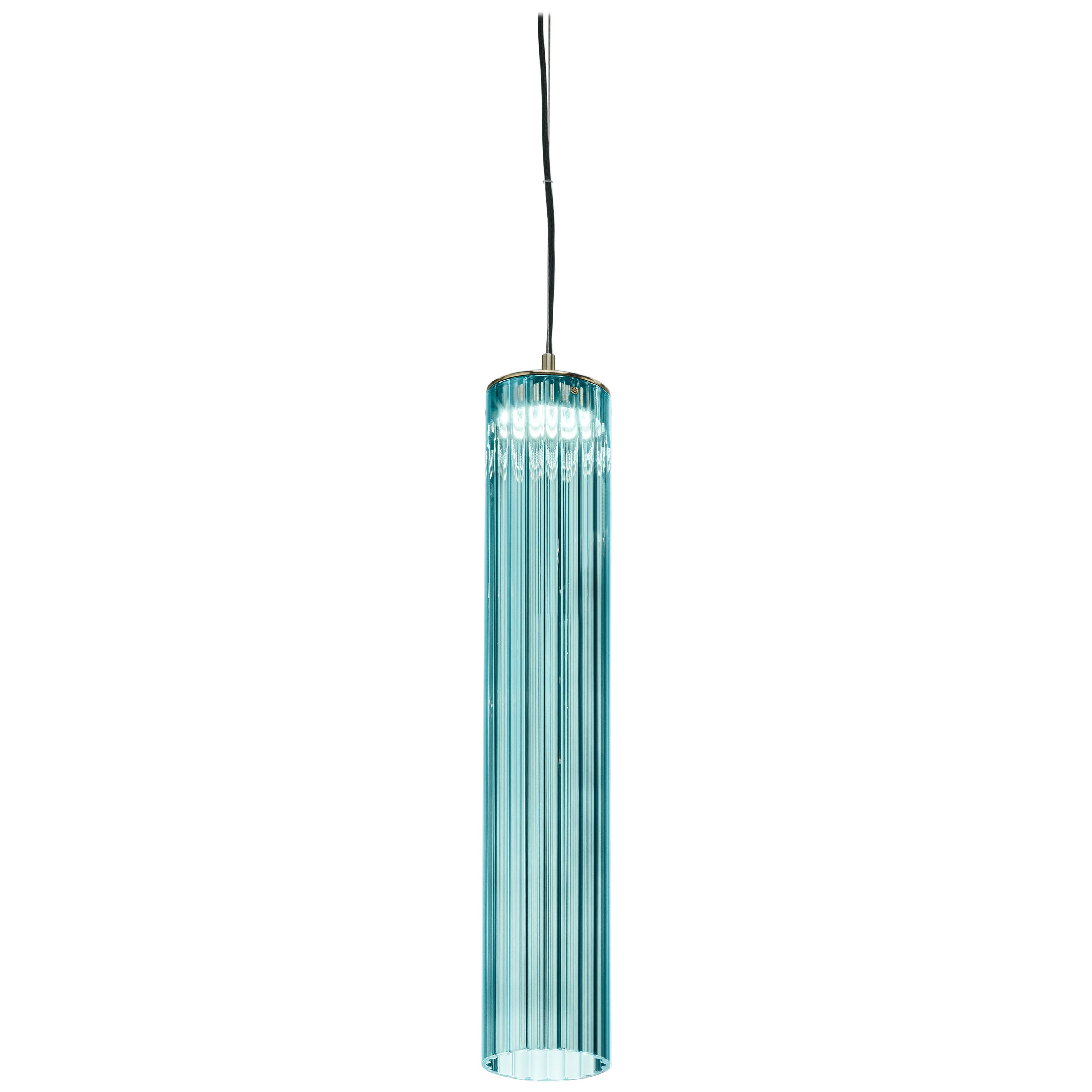 Itala S1 Big Aquamarine Pendant Lamp by Euroluce Lampadari