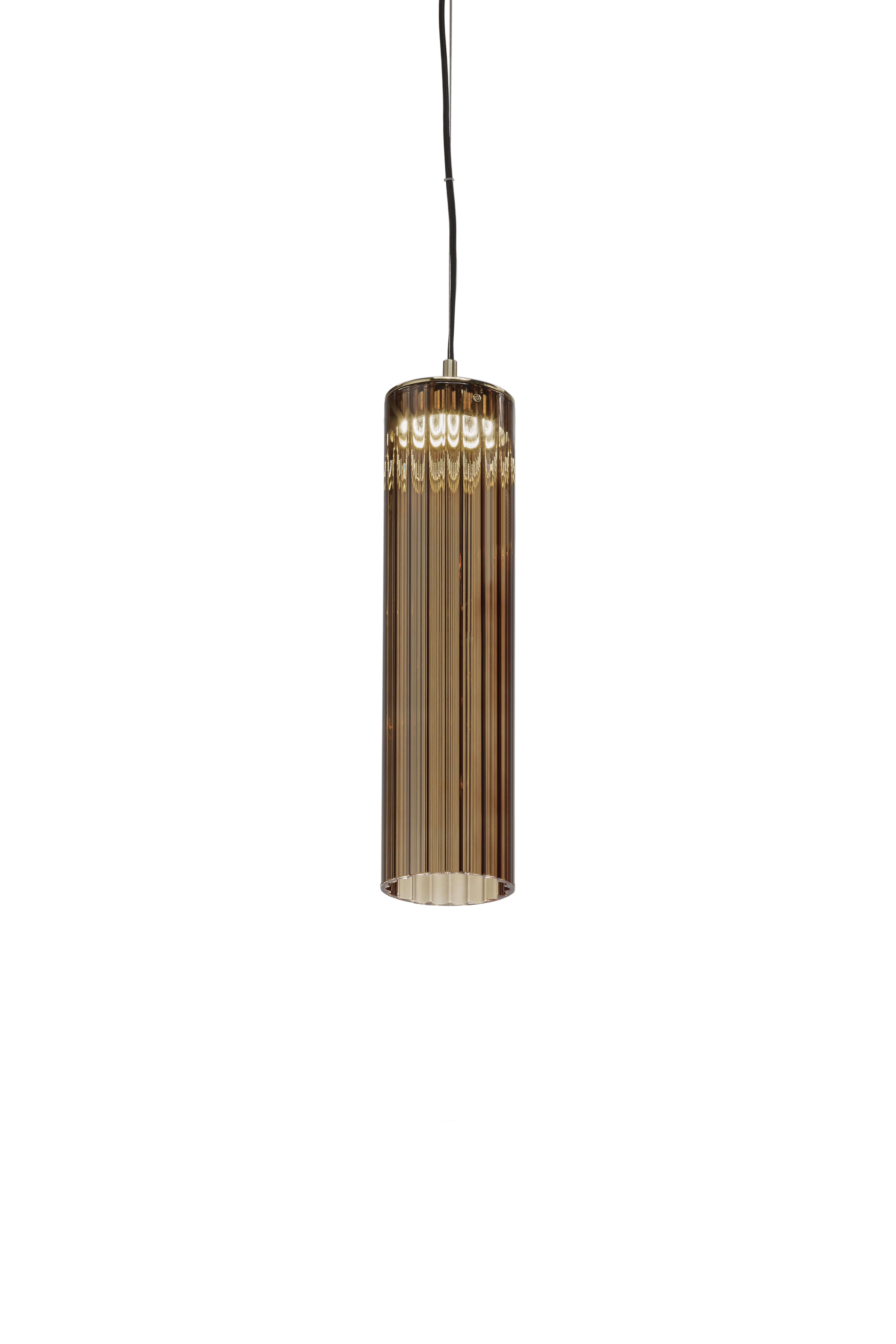 Metallo Itala S1 Piccola Lampada a Sospensione Trasparente di Euroluce Lampadari in vendita