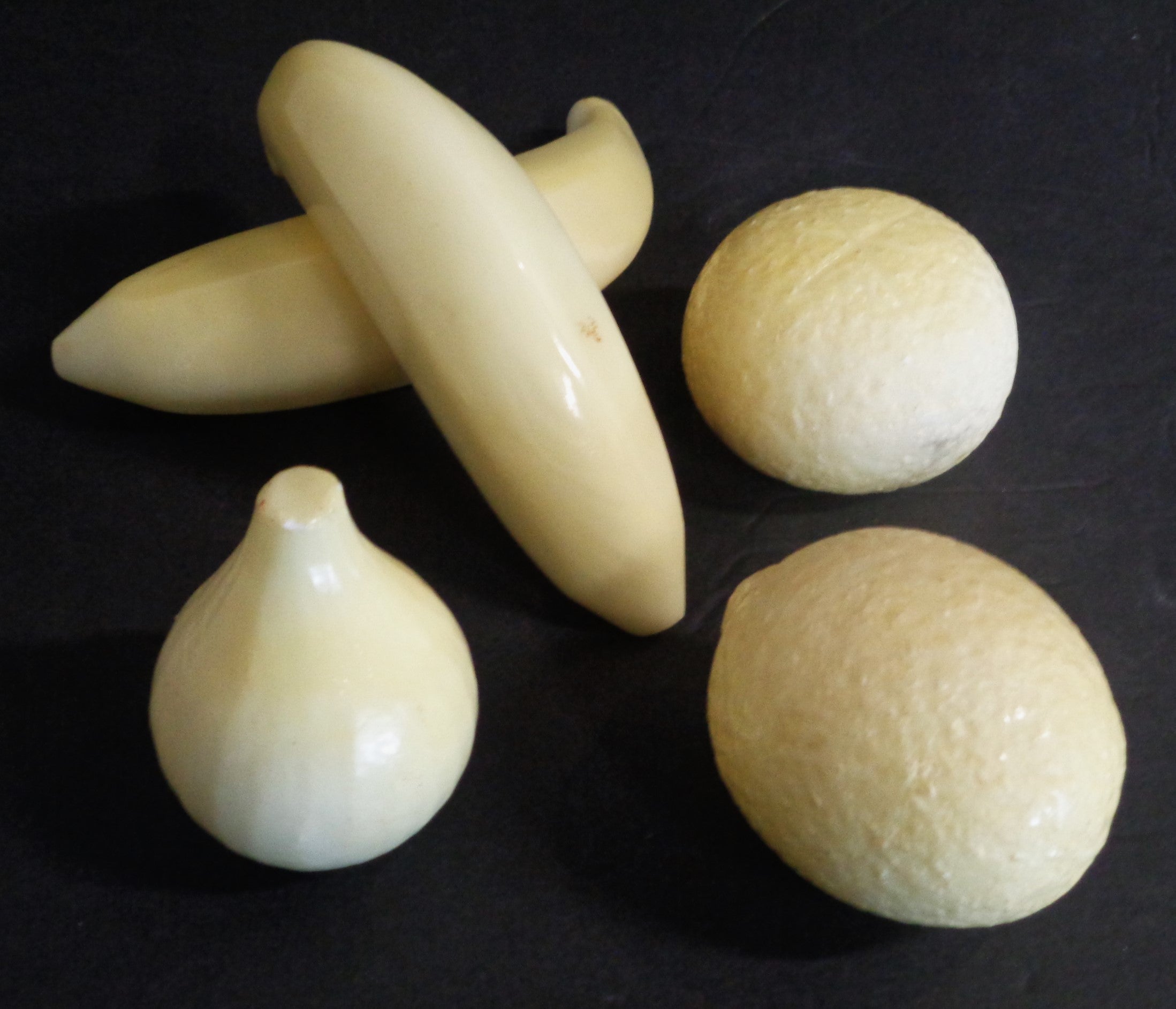 Carved Italian Alabaster Stone Fruit