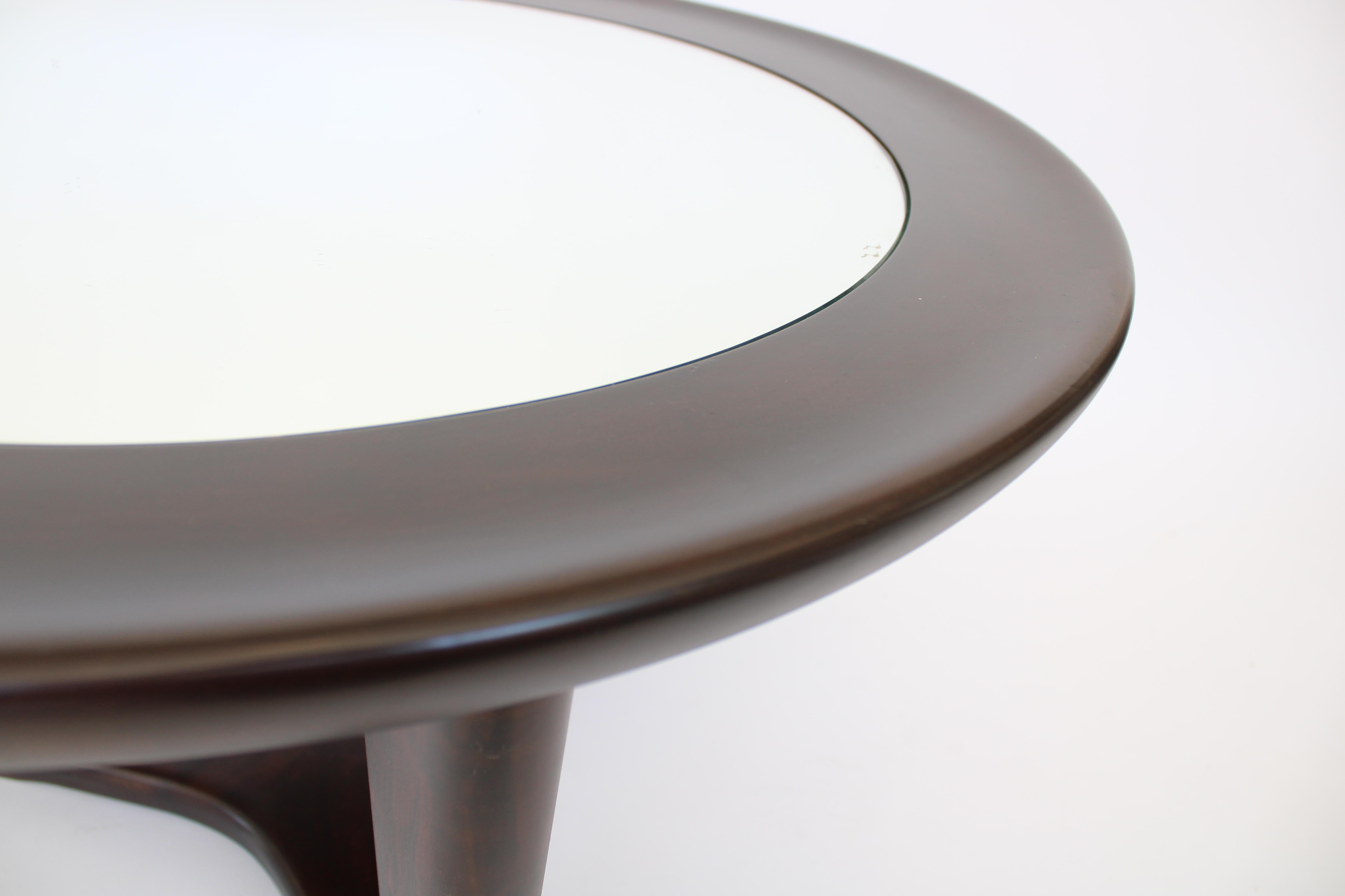 Tavolino Italain Attribuito a Gio Ponti Legno di mogano in vendita 4