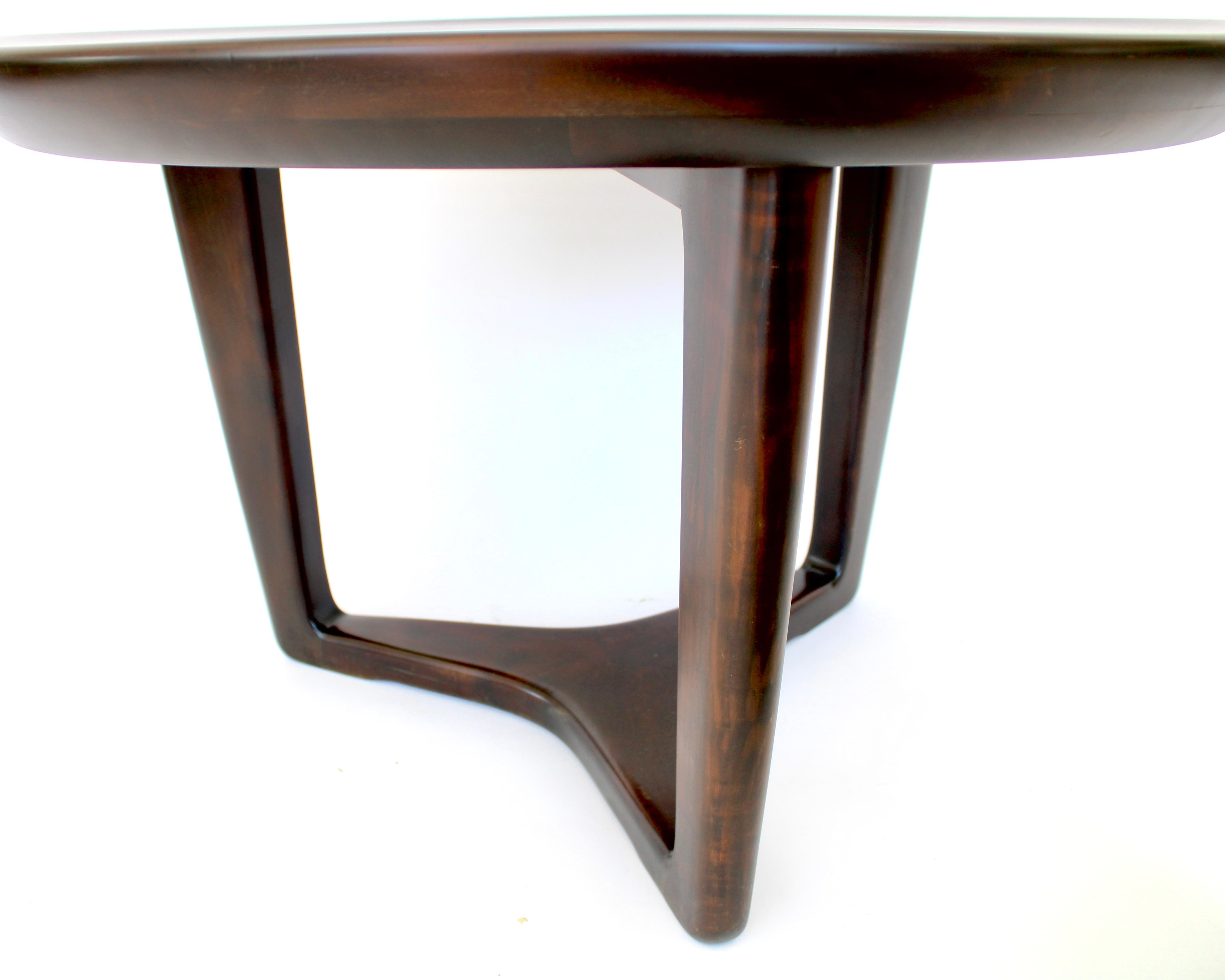 Tavolino Italain Attribuito a Gio Ponti Legno di mogano in vendita 6