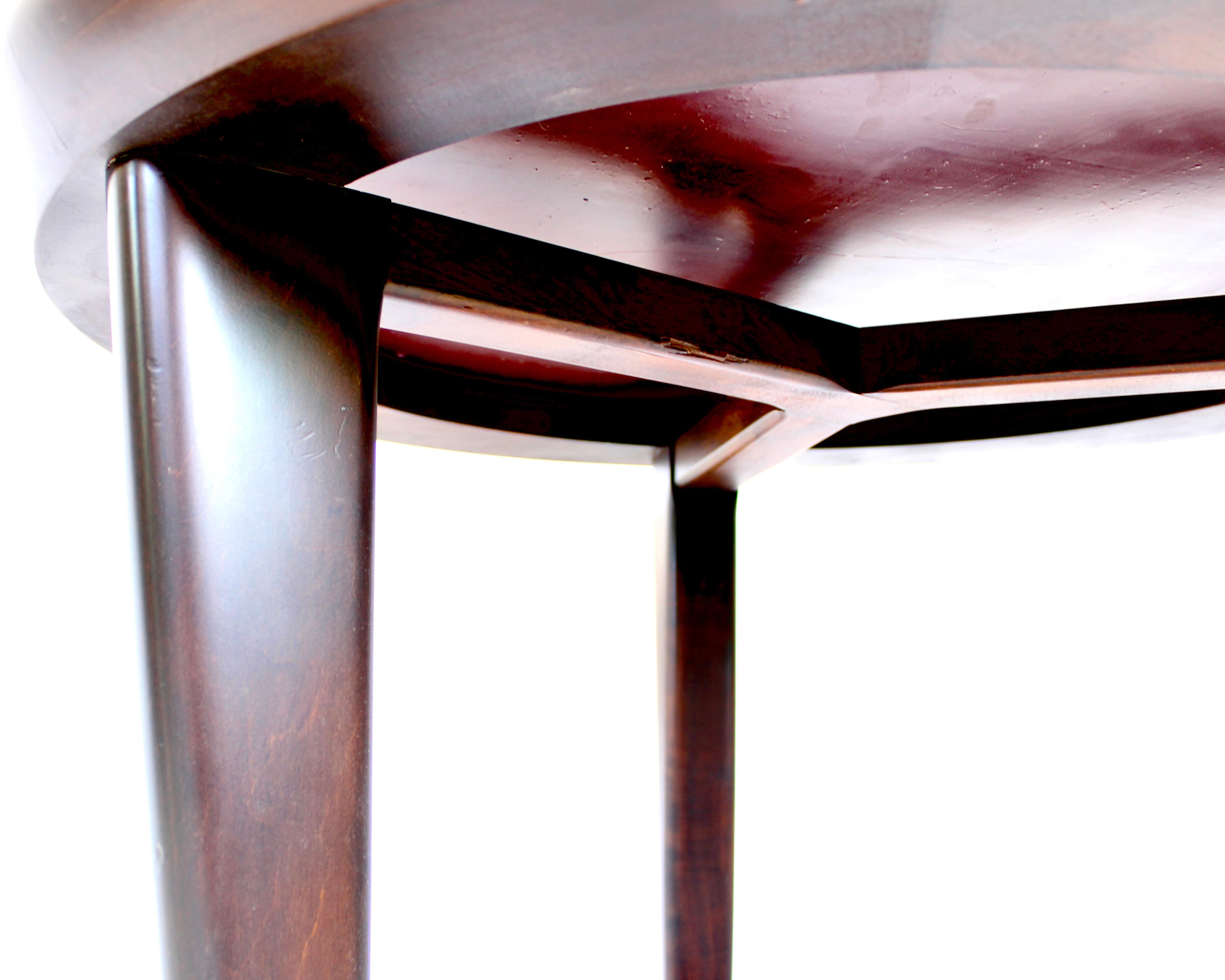 Tavolino Italain Attribuito a Gio Ponti Legno di mogano in vendita 7