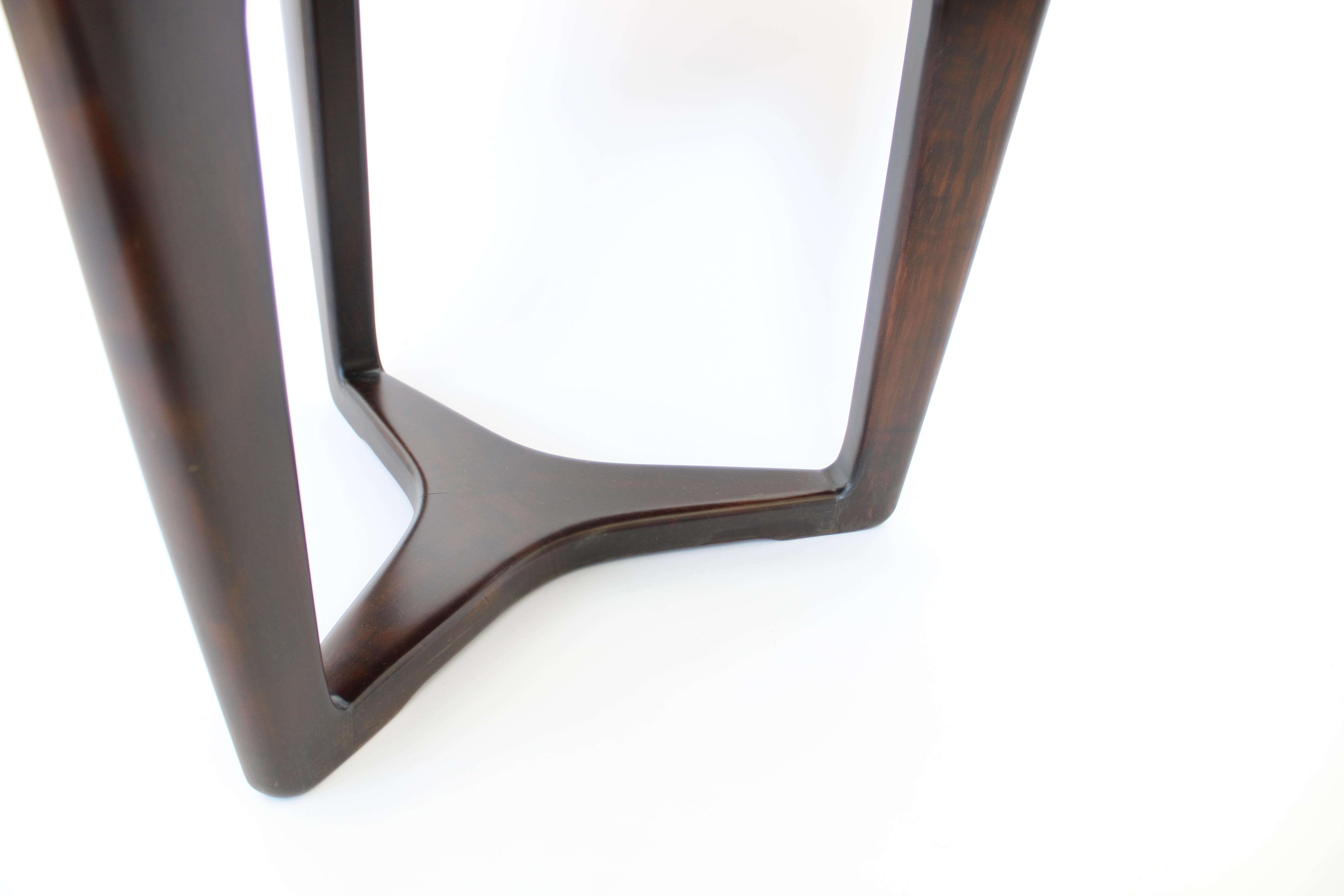 Tavolino Italain Attribuito a Gio Ponti Legno di mogano in vendita 10