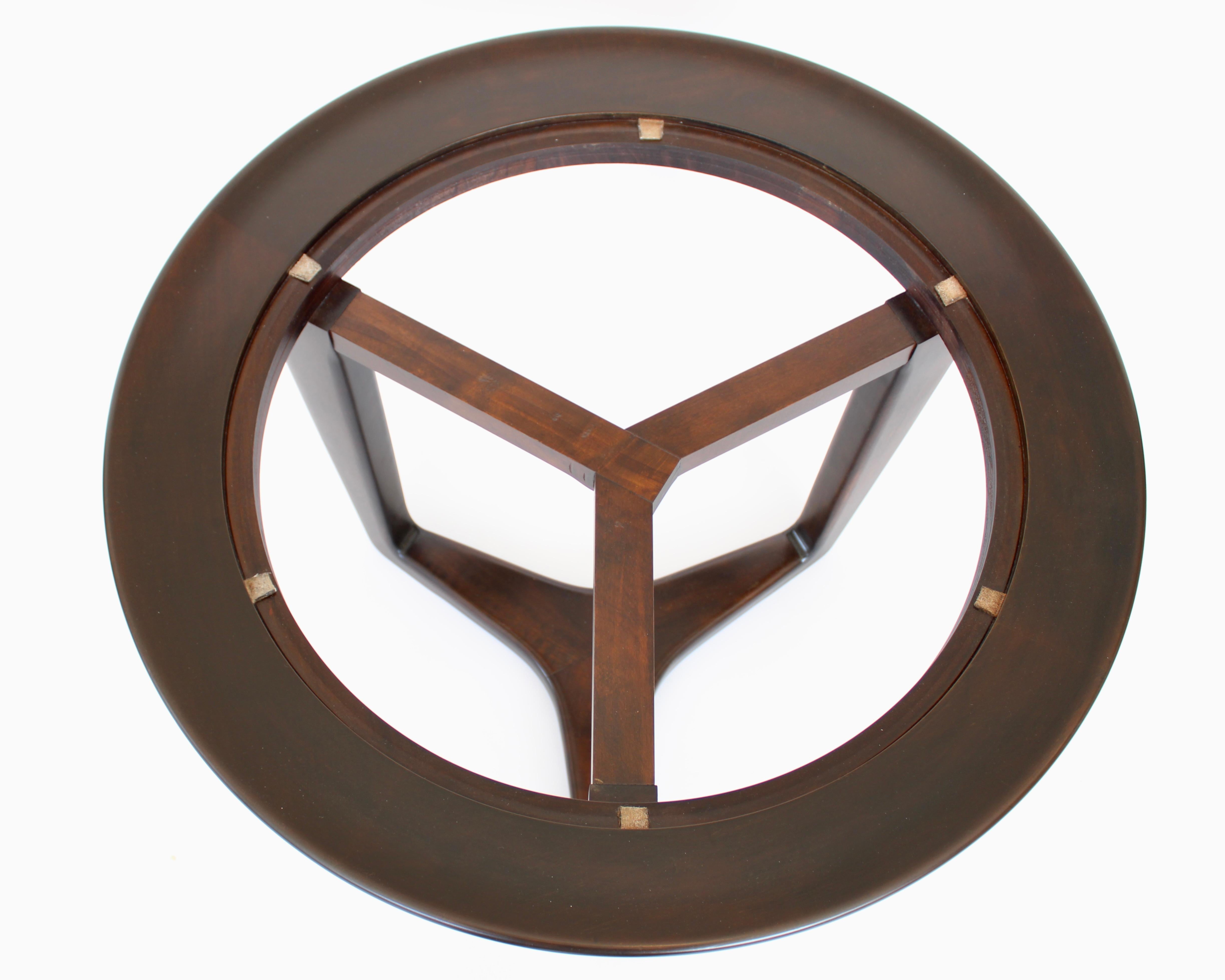 Tavolino Italain Attribuito a Gio Ponti Legno di mogano in vendita 12