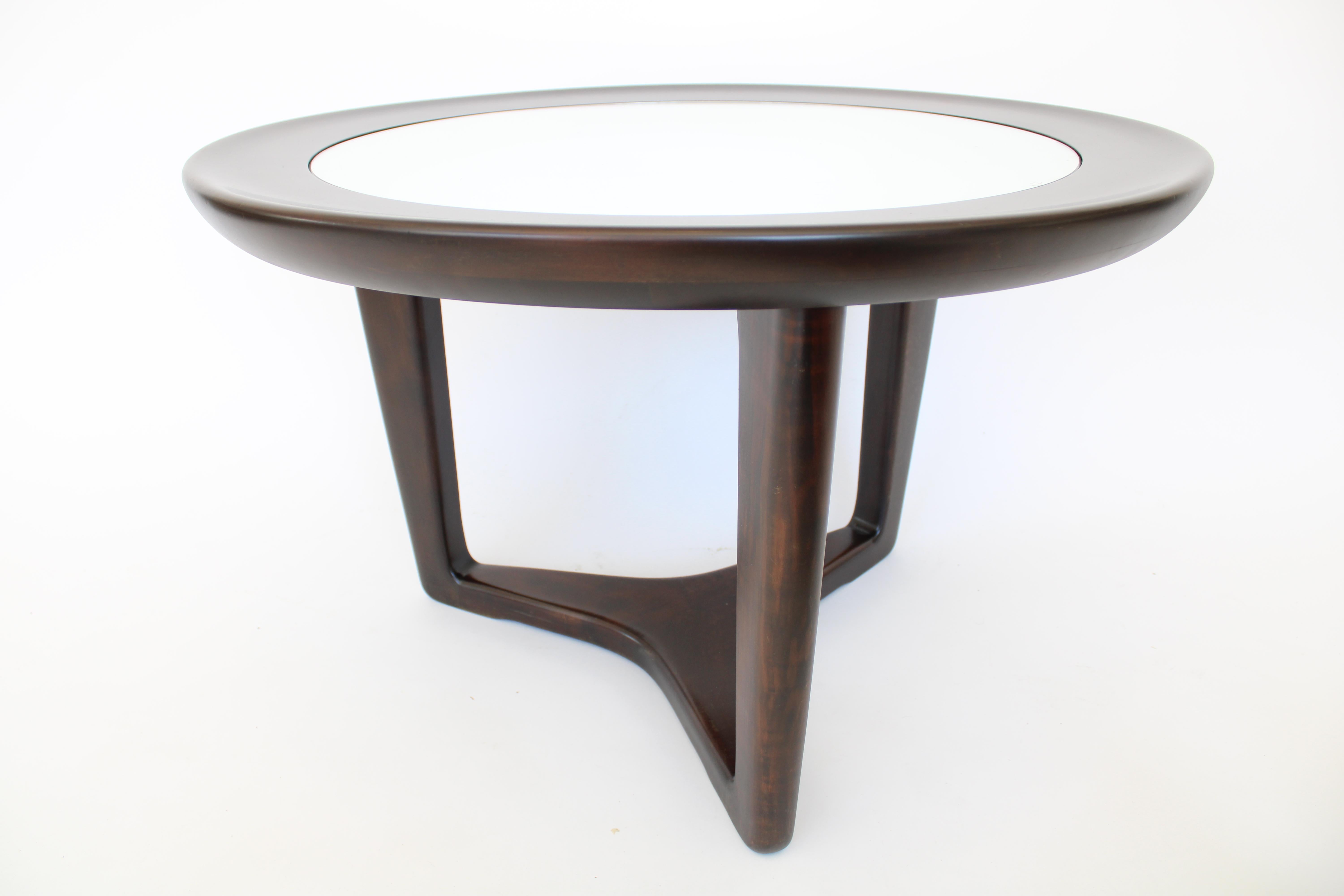 Tavolino Italain Attribuito a Gio Ponti Legno di mogano in vendita 3