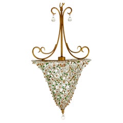 Italain Glass Beaded Pendant Light