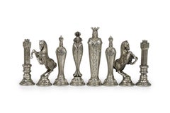 Italfama Italian Renaissance Themed 32-Piece Metal Chess Set