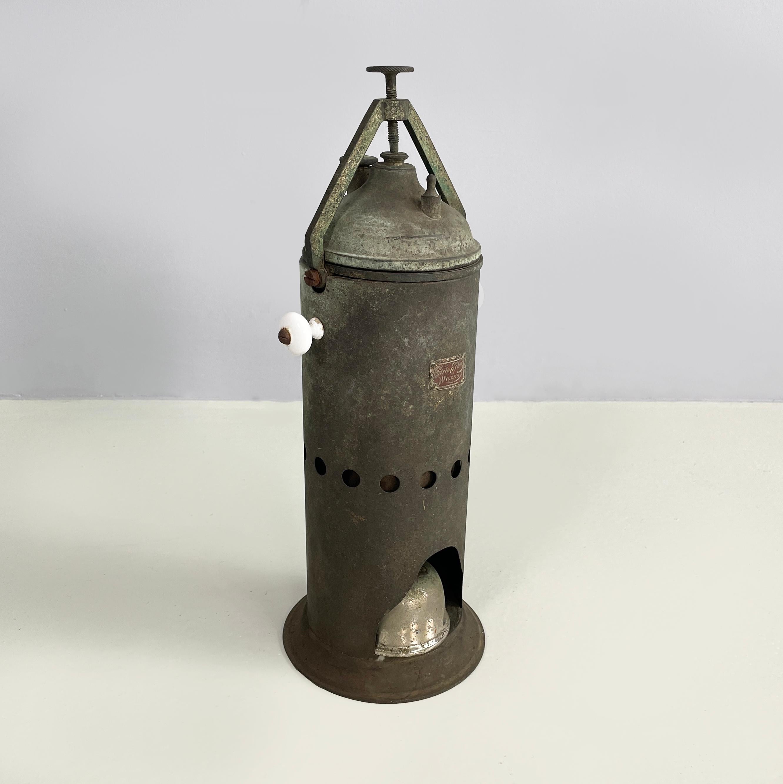 Mid-Century Modern Itali mid-century modern  Metal medical sterilizer by Carlo Erba Milano, 1900s