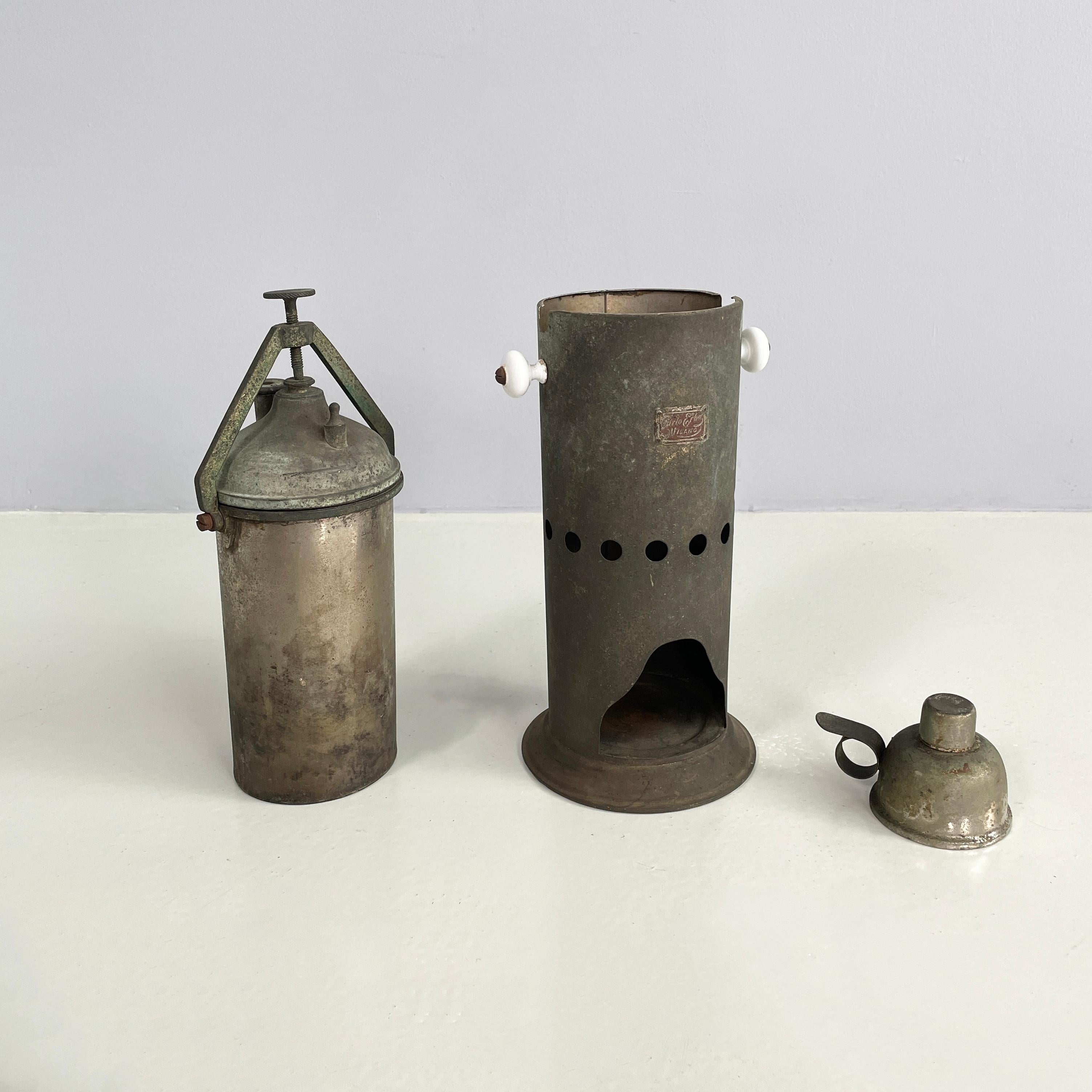 Italian Itali mid-century modern  Metal medical sterilizer by Carlo Erba Milano, 1900s
