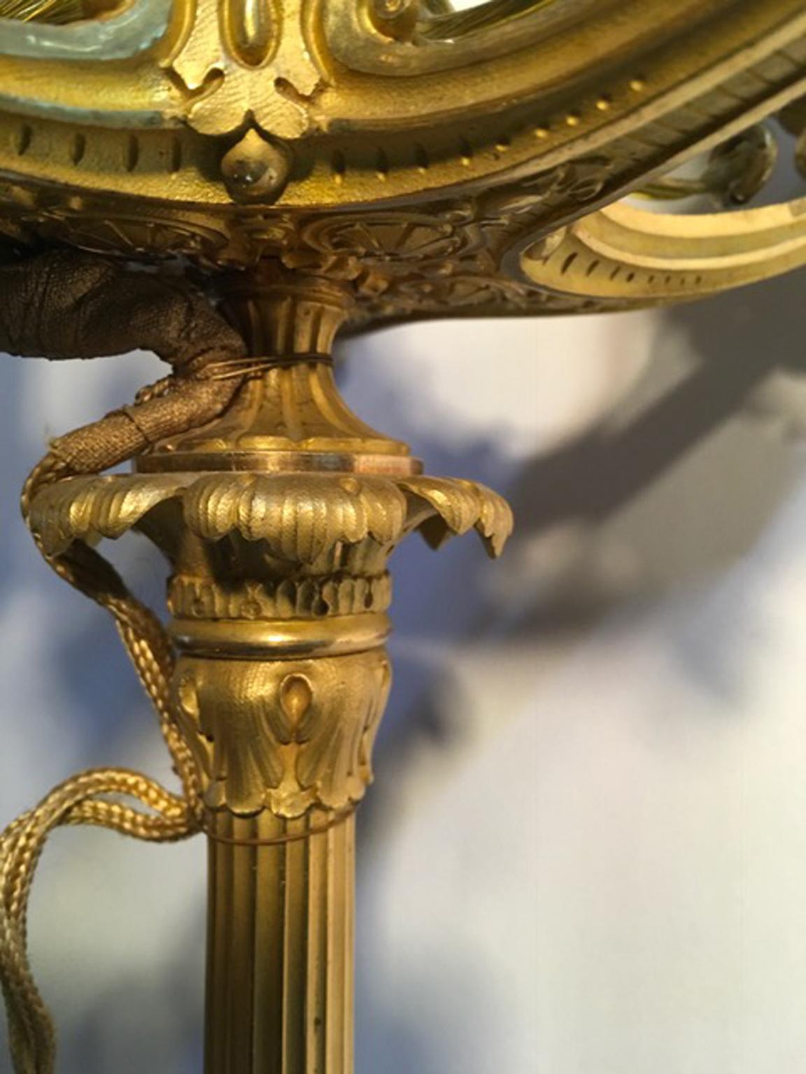 Italie Mid-18th Century Empire Paire de chandeliers en laiton en vente 5