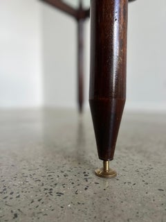 Italia Mid-Century Modern Square Glass Table