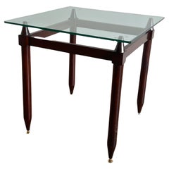 Italia Mid-Century Modern Square Glass Table