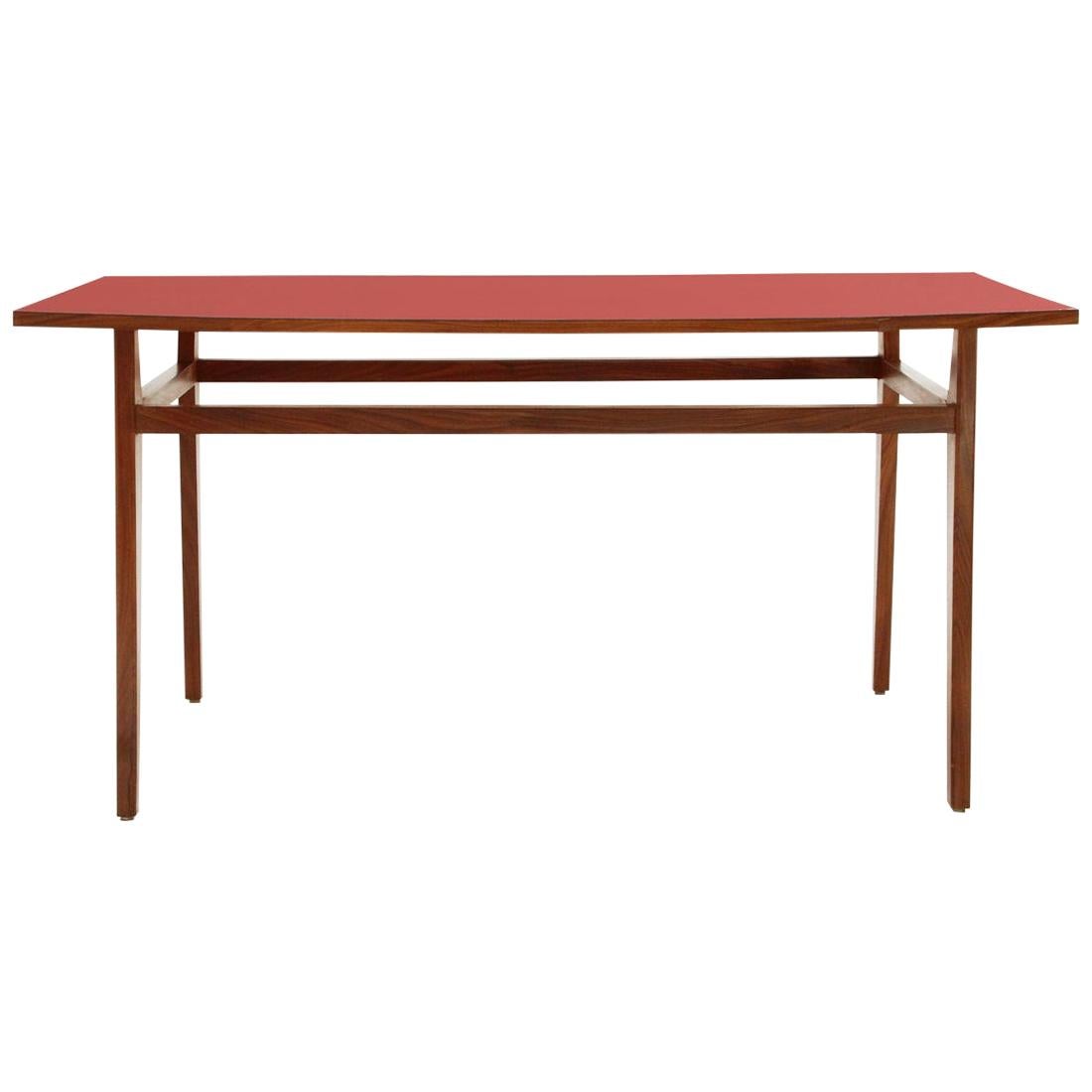 Italia Red Formica Top Dining Table Table, 1950s For Sale