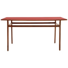 Italia Red Formica Top Dining Table Table, 1950s