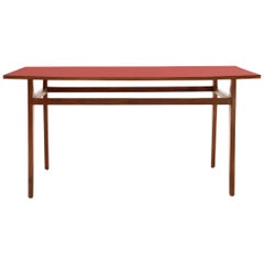 Vintage Italia Red Formica Top Dining Table Table, 1950s